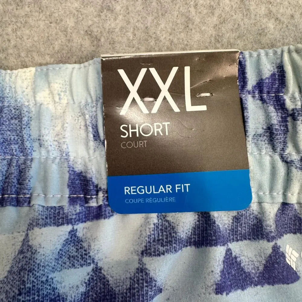 Columbia Shorts WMNS XXL Blue Multicolor Stretch High Rise Performance Gorpcore